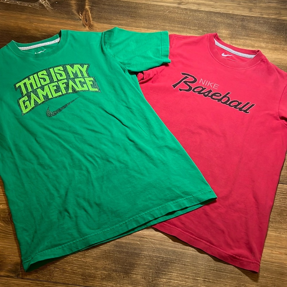 NIKE SET OF 2 BASEBALL TEES YOUTH BOYS LARGE